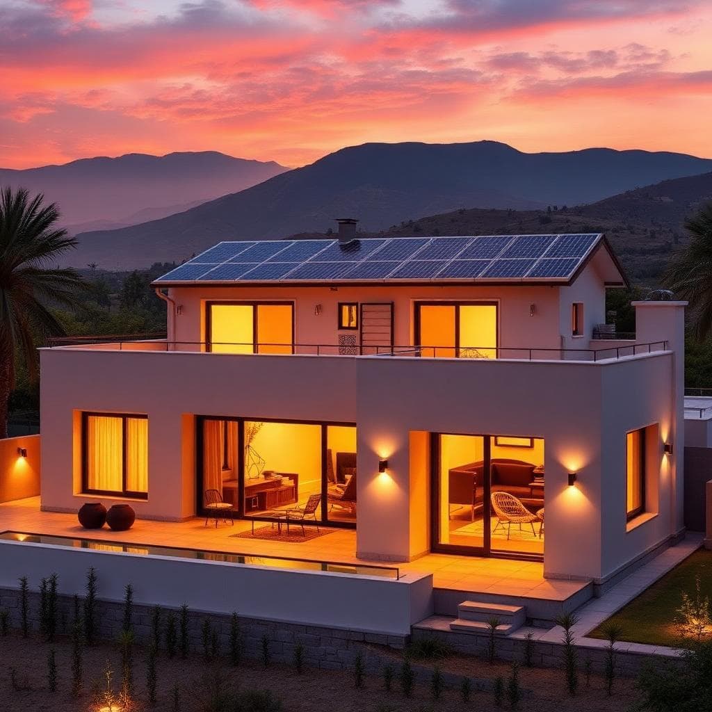 Solar-powered villa